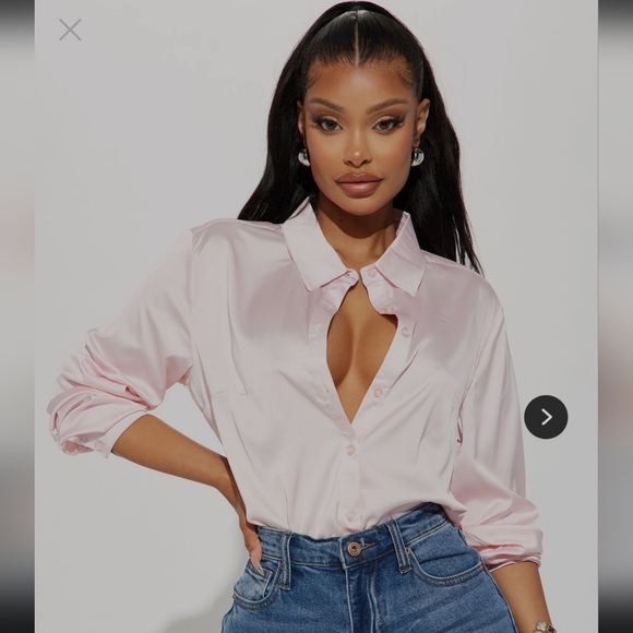 Fashion Nova Tops - Fashion Nova Smooth Talking Button Down Top